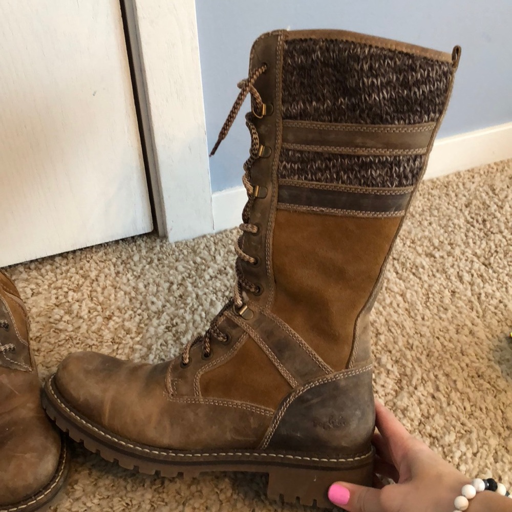 WOMENS AUTHENTIC LEATHER CALF HIGH BOOTS